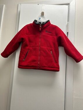 Old Navy Red Baby Fleece Jacket With Black Lining